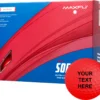 Maxfli 2023 Softfli Matte Red Personalized Golf Balls -golf 23MAXU23MXSFTFLMTGBLC