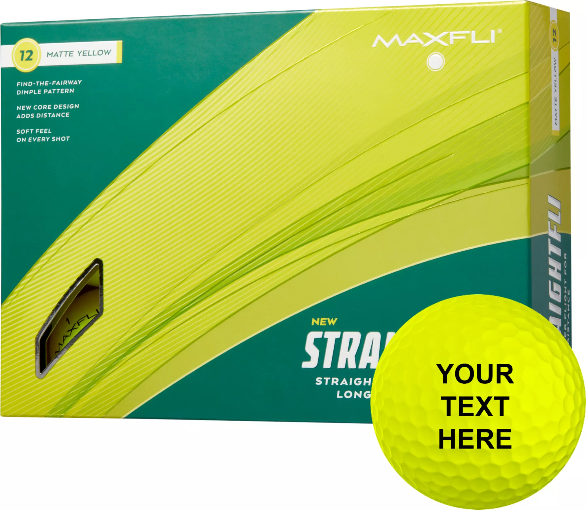 Maxfli 2023 Straightfli Matte Yellow Personalized Golf Balls 3 Maxfli 2023 Straightfli Matte Yellow Personalized Golf Balls