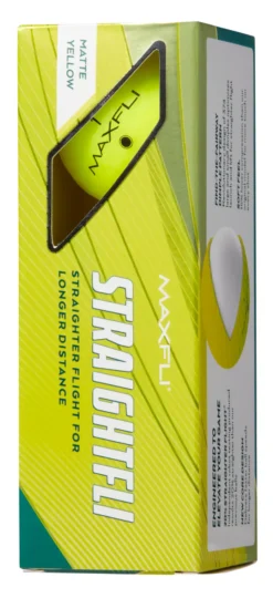Maxfli 2023 Straightfli Matte Yellow Personalized Golf Balls 10 Maxfli 2023 Straightfli Matte Yellow Personalized Golf Balls -golf MX23STRAFLIYLWP Black SLV