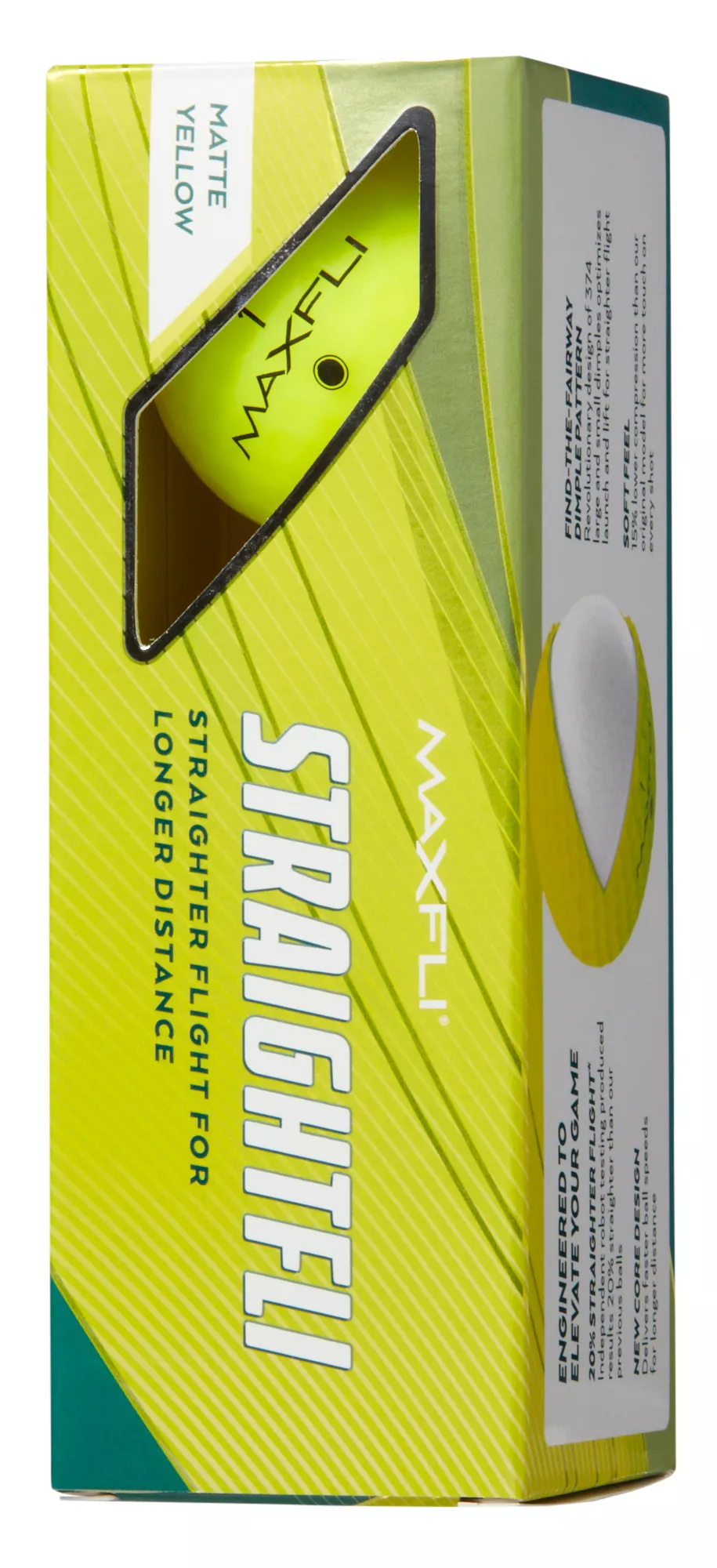 Maxfli 2023 Straightfli Matte Yellow Personalized Golf Balls 6 Maxfli 2023 Straightfli Matte Yellow Personalized Golf Balls - Image 4