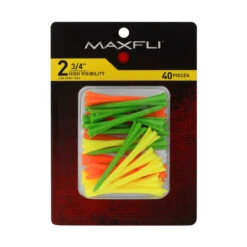 Maxfli Pronged 2.75'' High-Visibility Golf Tees 40-Pack-MX323