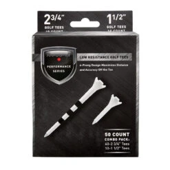 Maxfli 2 3/4" Whtie Performance Tee 50pk