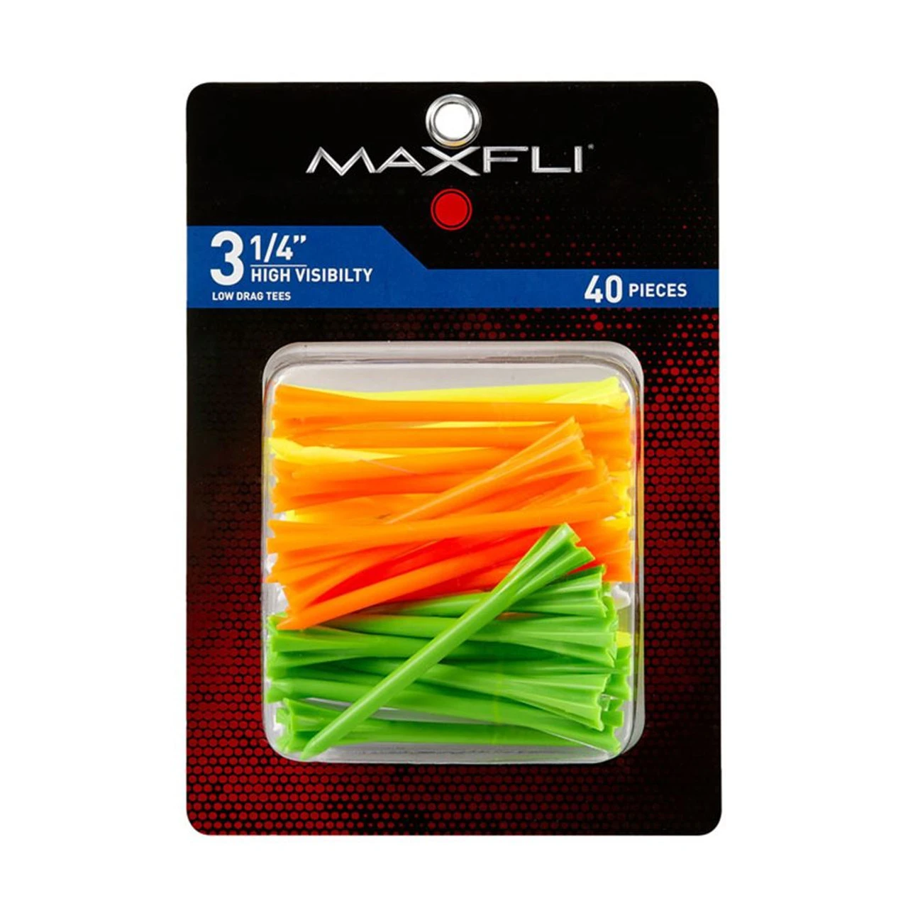 Maxfli Pronged 3.25'' High Visibility Golf Tees 40 Pack-MX379 3 Maxfli Pronged 3.25'' High Visibility Golf Tees 40 Pack-MX379