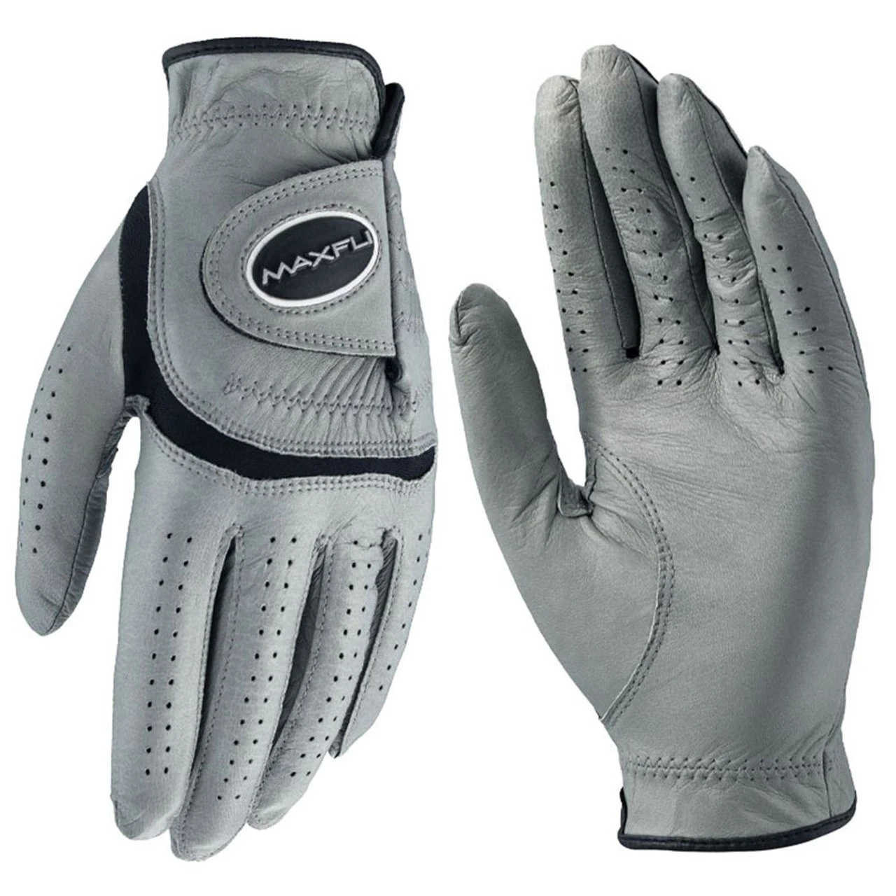 Maxfli Tour Gray Cabretta Leather Golf Gloves 3 Maxfli Tour Gray Cabretta Leather Golf Gloves